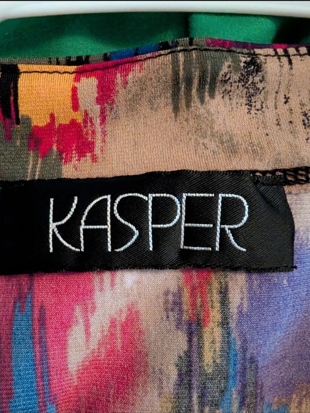 Kasper Abstract Print Sleeveless Blouse Top Multicolor Small - Picture 7 of 7